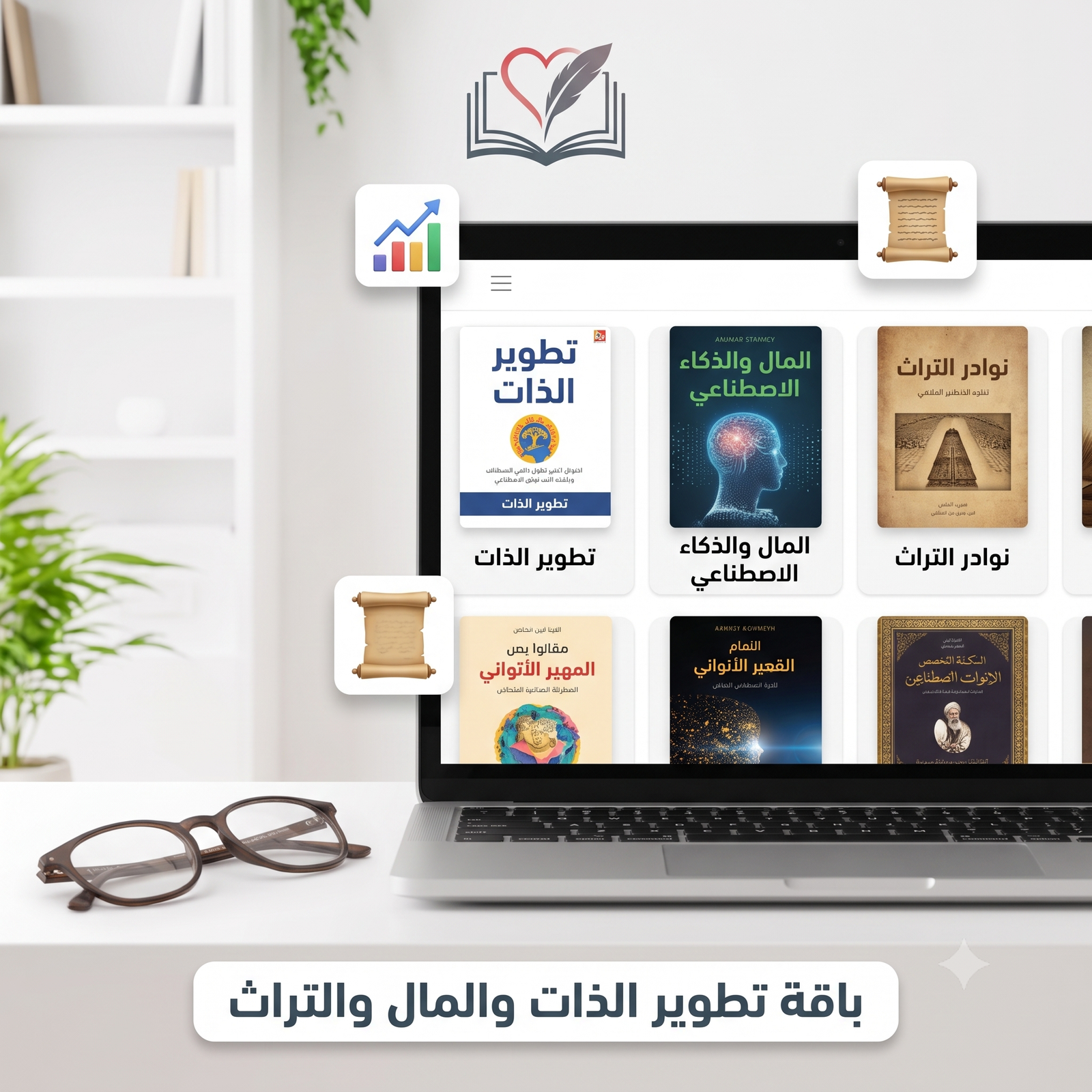 باقة كنز المعرفة الشاملة: 900+ كتاب وملف ديجيتال وأداة قارئ